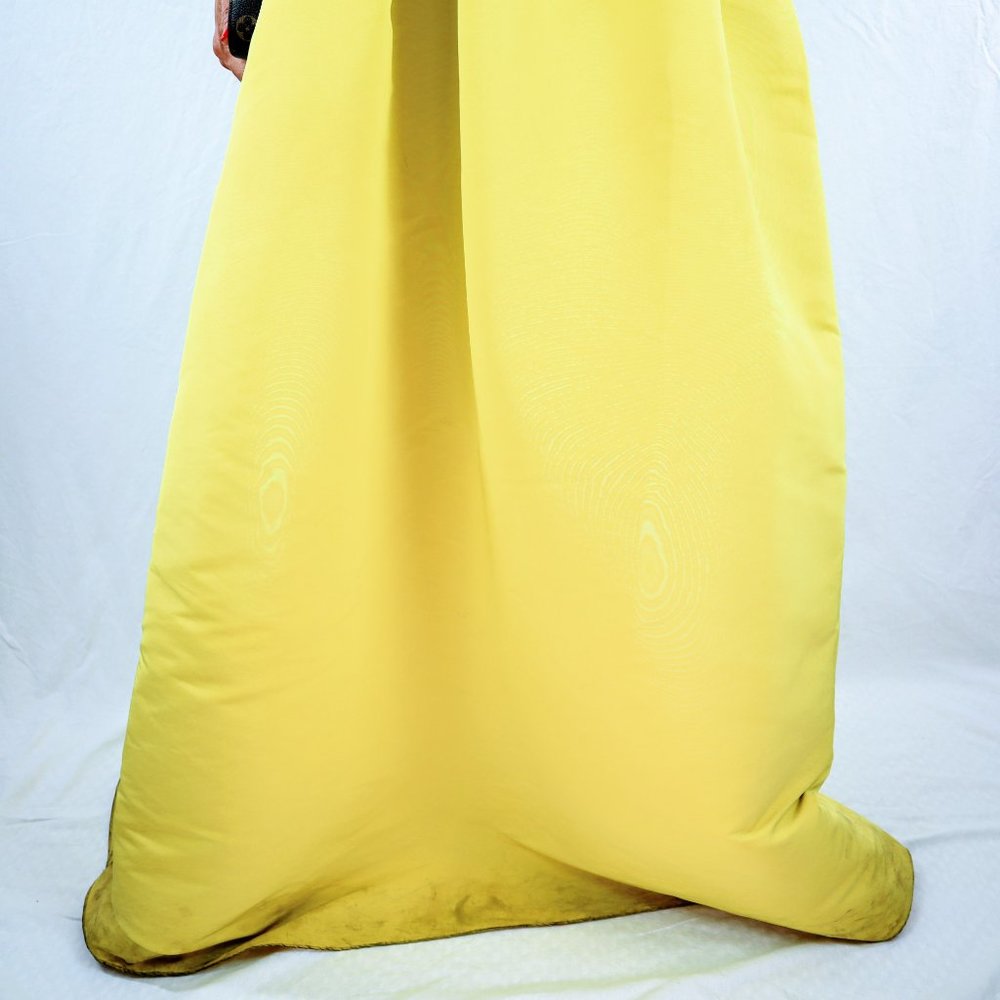 Marchesa Notte Yellow Strapless Gown $995 - Picture 3 of 9